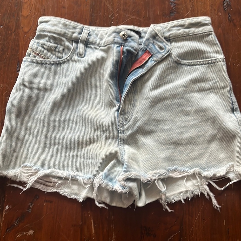 Diesel mini denim shorts